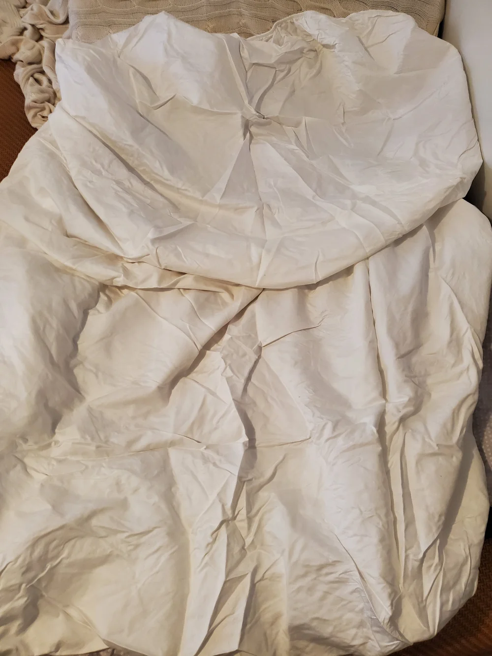 Hudson Park Full Size White Cotton Bedding Lot - 4 Mattress Covers, 1 Sheet, 7 P